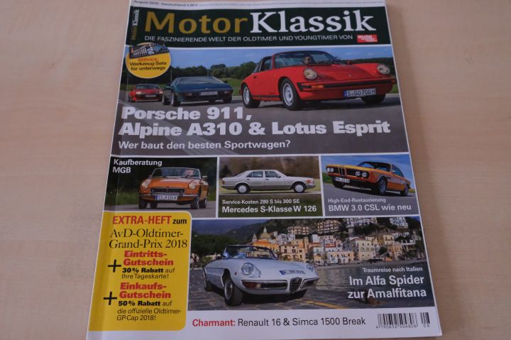 Deckblatt Motor Klassik (08/2018)